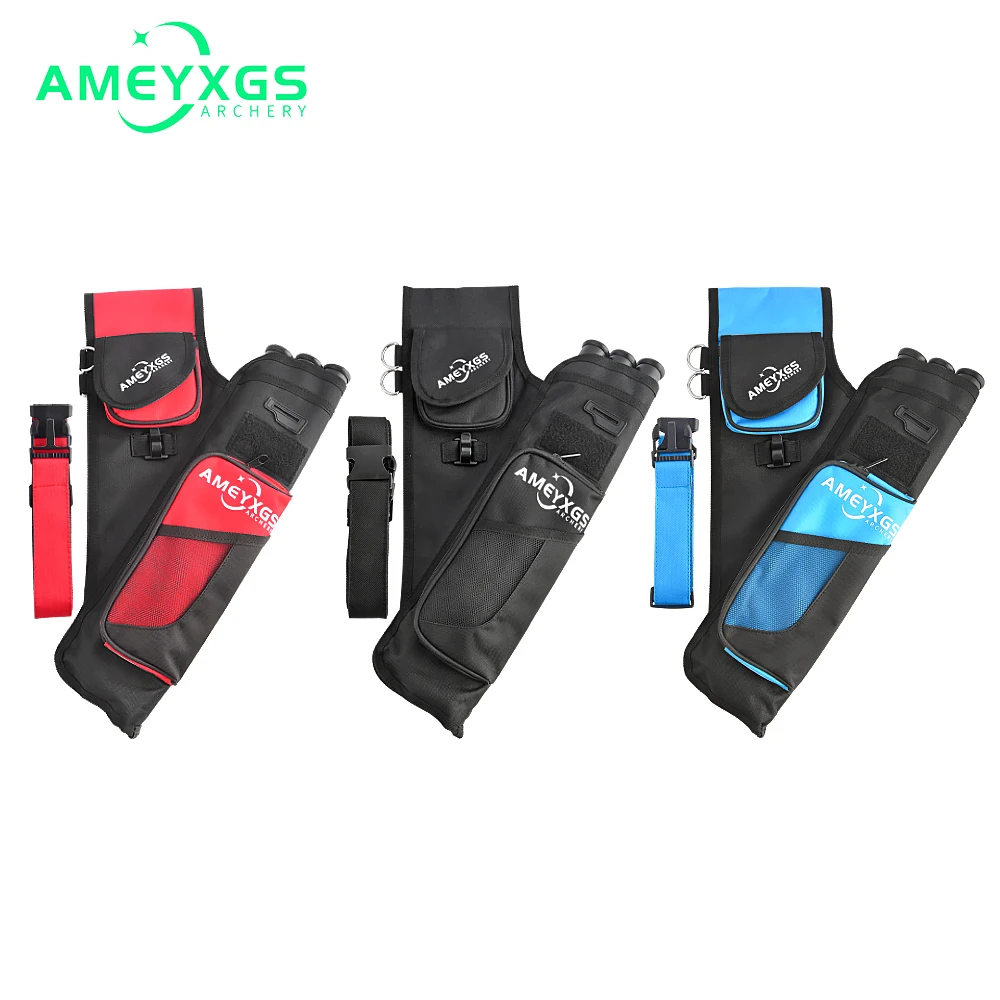 Three-Tube Arrow Bag Oxford Cloth Arrow Quiver 3 Tubes Single Shoulder Bag for Bow Arrow Archery Hunting Shooting Accessories