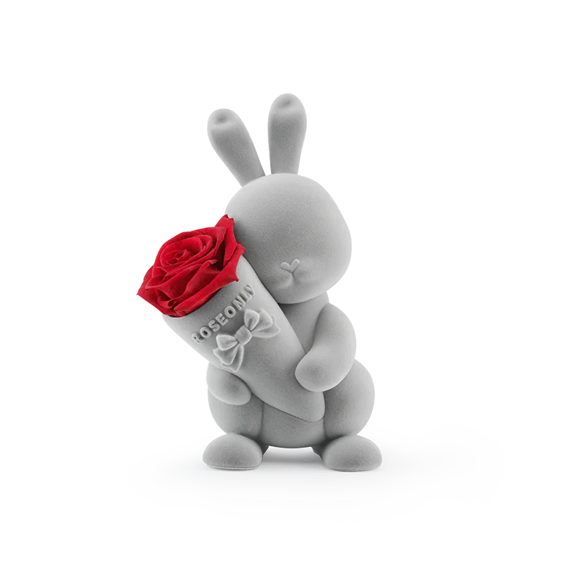 

Roseonly Red Sweetheart Rabbit Eternal Rose Anniversary Birthday Holiday Advertisement Suitor Lover Table Ornament