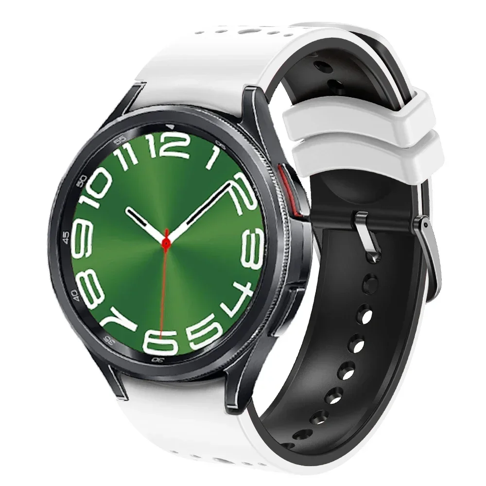Silicone Strap for Samsung Galaxy Watch 7 6 5 4 44mm 40mm Pro 45mm Exercise Soft  Breathable for Classic 6 4 47mm 46mm 43mm 42mm