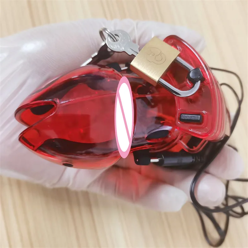 Male Chastity Device Lockable Cock Cage 8 Modes Electric Shock Penis Rings Scrotum Restraints Slave Adult Sex Toys for Men