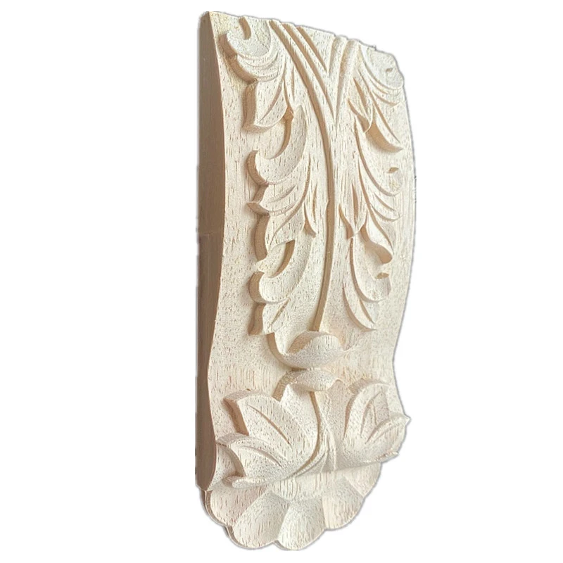 18cm 23cm Carved Wooden Corbel Bracket Classic Rubber Applique Retro Furniture Craft Decor Wood Figurines Miniatures Ornaments