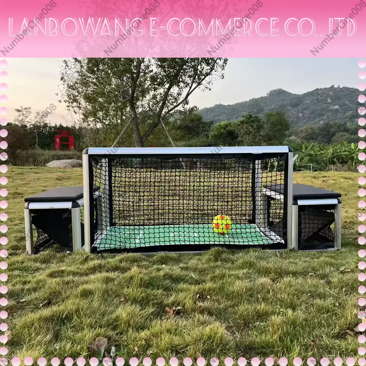 Portable Foosball Table Double Soccer Game Table with Aluminum Alloy Frame for Family