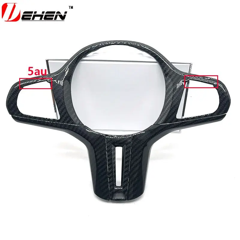 For BMW G30 G32 G42 F44 G20 G21 G22 G26 Real Carbon Fiber Car Steering Wheel Frame Cover M Performance Interior Replacment Kit