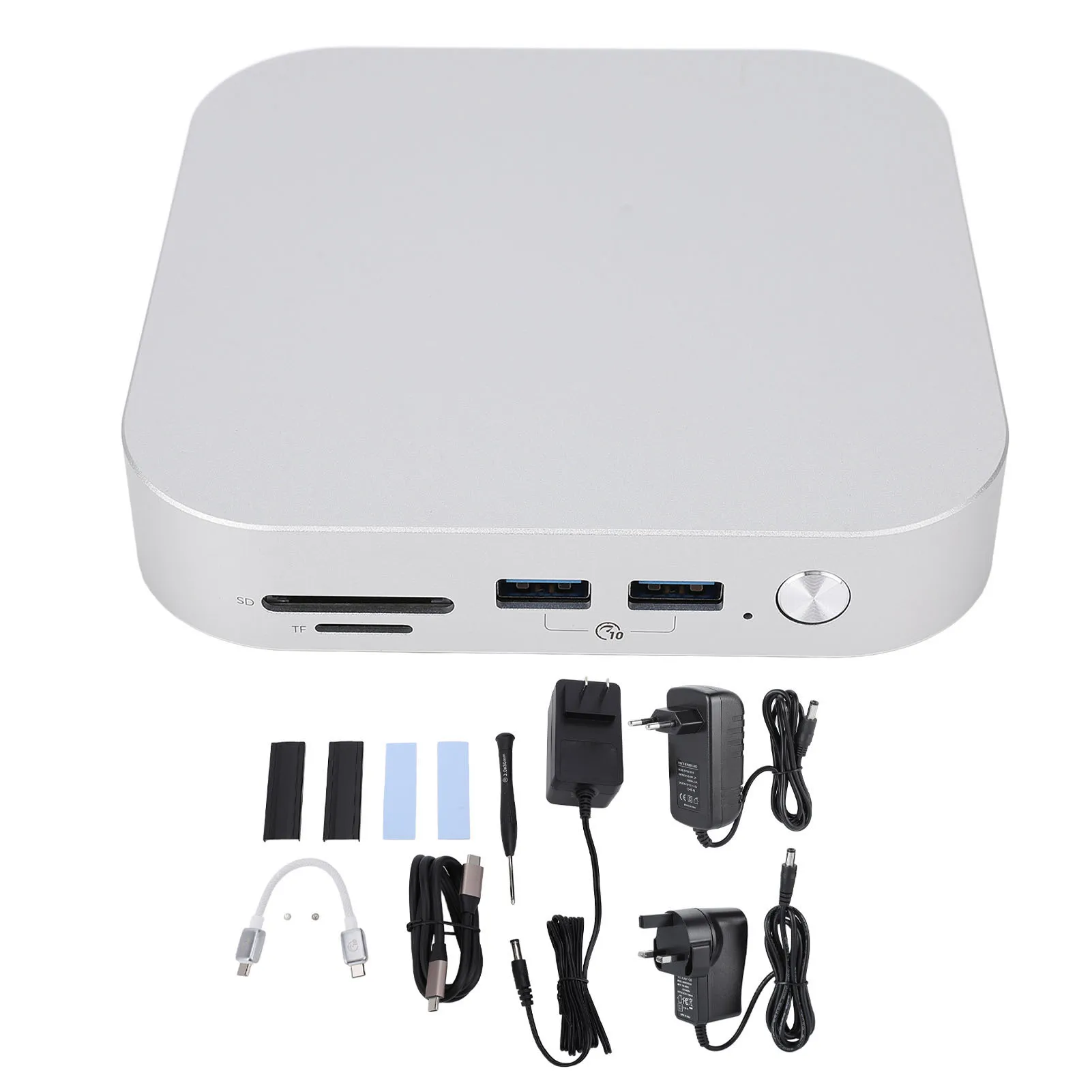 

Aluminum Alloy Mount Dock Easy Setup Plug and Play for Mac Mini M4 Dock 40Gbps Bandwidth 10Gbps USB A Ports for Entertainment