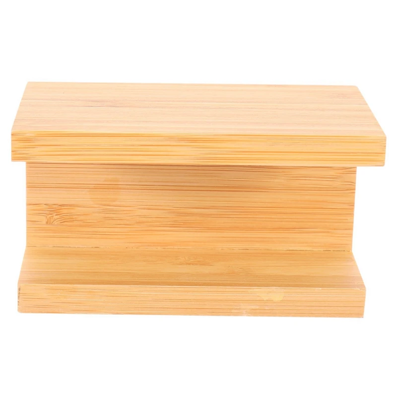 대나무 목재 데스크탑 비즈니스 카드홀더, 튼튼한 명함 디스플레이 스탠드, 사무실용, 남녀공용, 4X