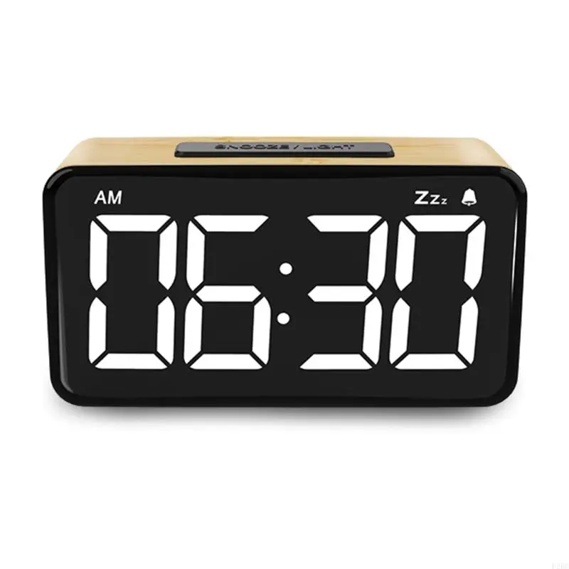 F26C Home LED Digital Alarm Clock Simple Operation Alarm Snooze Modern Clock with 3 Levels Brightness 12/24Hr Festival Gift