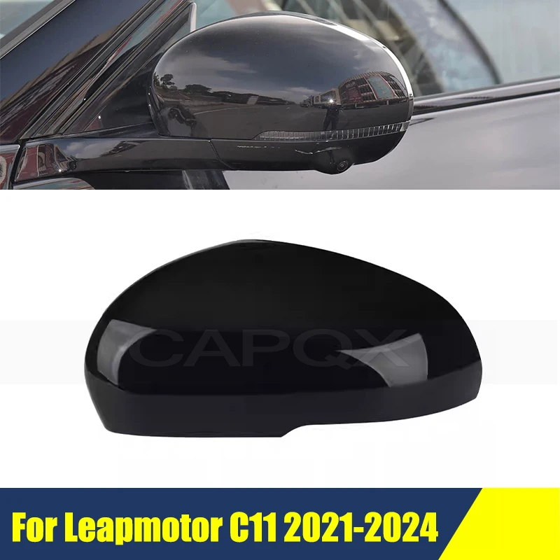 

Black Rearview Mirror Cover Side For Leapmotor C11 2021-2024 Reversing Mirror Caps Rear View Mirror Cover Trim Car Accessories