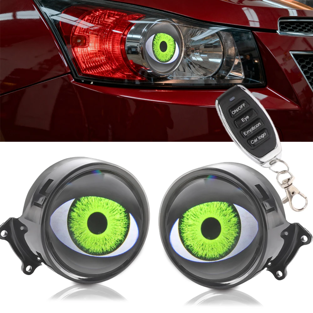 

3-дюймовый светодиодный объектив проектора Demon Eyes, динамический светодиодный объектив для фар Devil Eye, модернизированный 12 В-36 В с дистанционным управлением для авто мотоцикла
