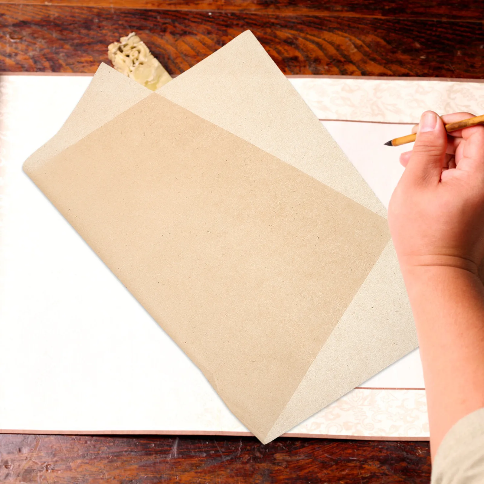 50 Hojas de Papel Xuan de Textura Fina, Papel de Arroz Semimadurado para Caligrafía China, Japonesa y Vietnamita