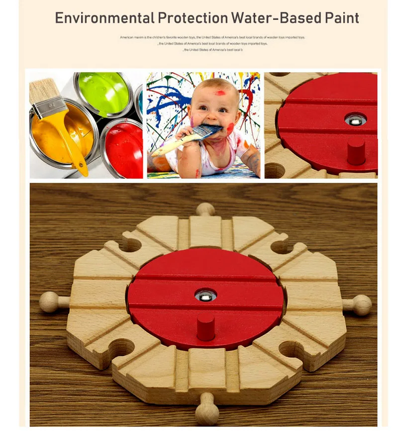 Neue Holzschiene Zubehör Buchenholz Zugschiene Eisenbahnspielzeug Passend für Biro Alle Markenschienen Lernspielzeug für Kinder – Detail 5