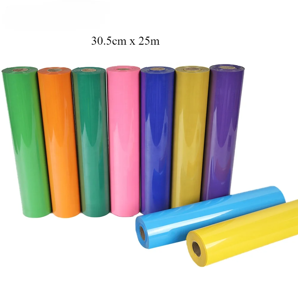 Guangyintong Printing Consumables Pvc Heat Transfer Vinyl Glossy With Sticky 30.5cm x 25m