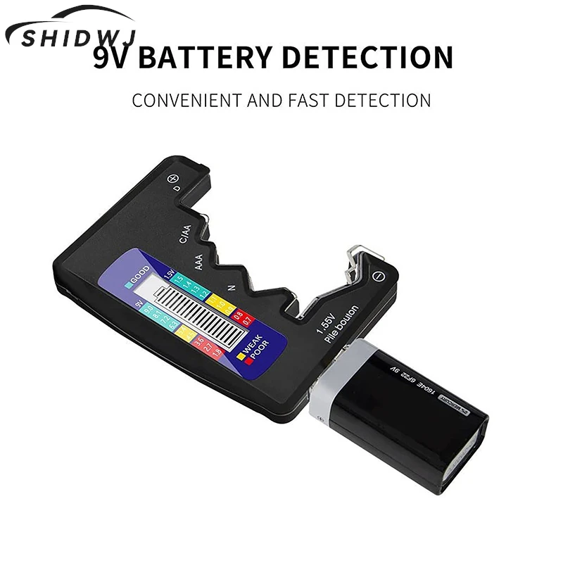 Digital Battery Tester C D N AA AAA 3V Button Cell Capacity Check Detector LCD Display Capacitance Diagnostic Tool