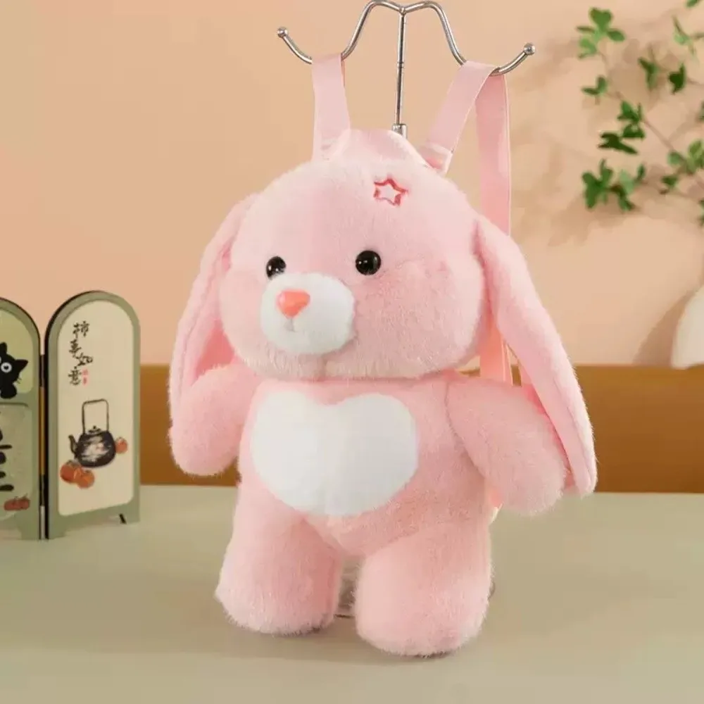 New Soft Doll Backpack Cartoon Animal Fluffy Doll Cartoon Doll Backpack Double Shoulder Bag Boys Girls