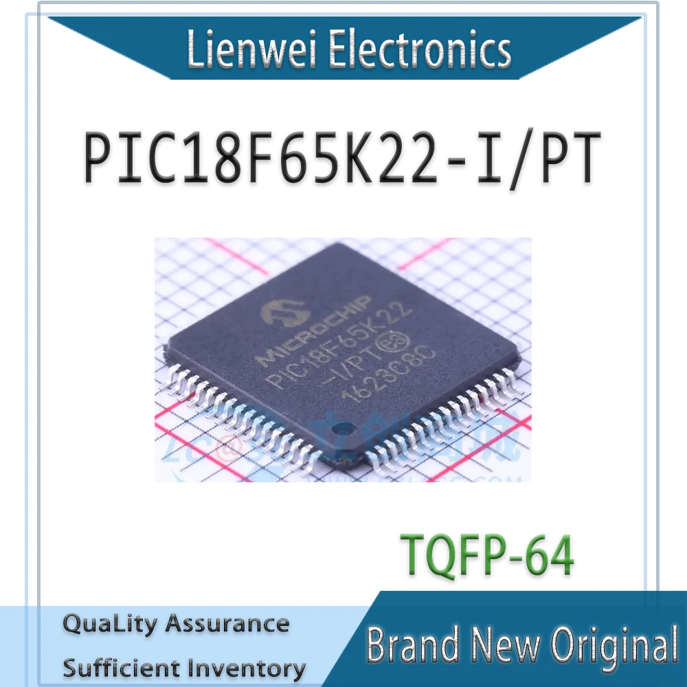 

100% New Original PIC18F65K22 PIC18F65K22-I/PT IC MCU Chipset TQFP-64