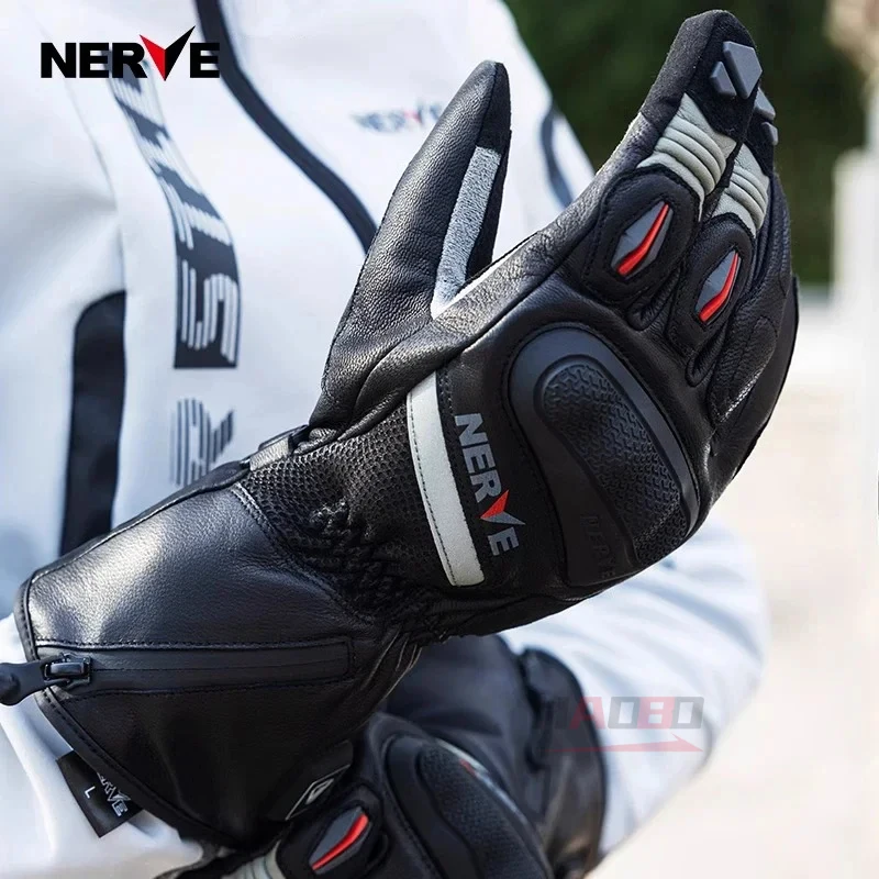 

NERVE Electric Heating Gloves Motorcycle Winter Moto Heated Gloves 3M Cotton Warm Waterproof Rechargeable Heating Thermal Gloves
