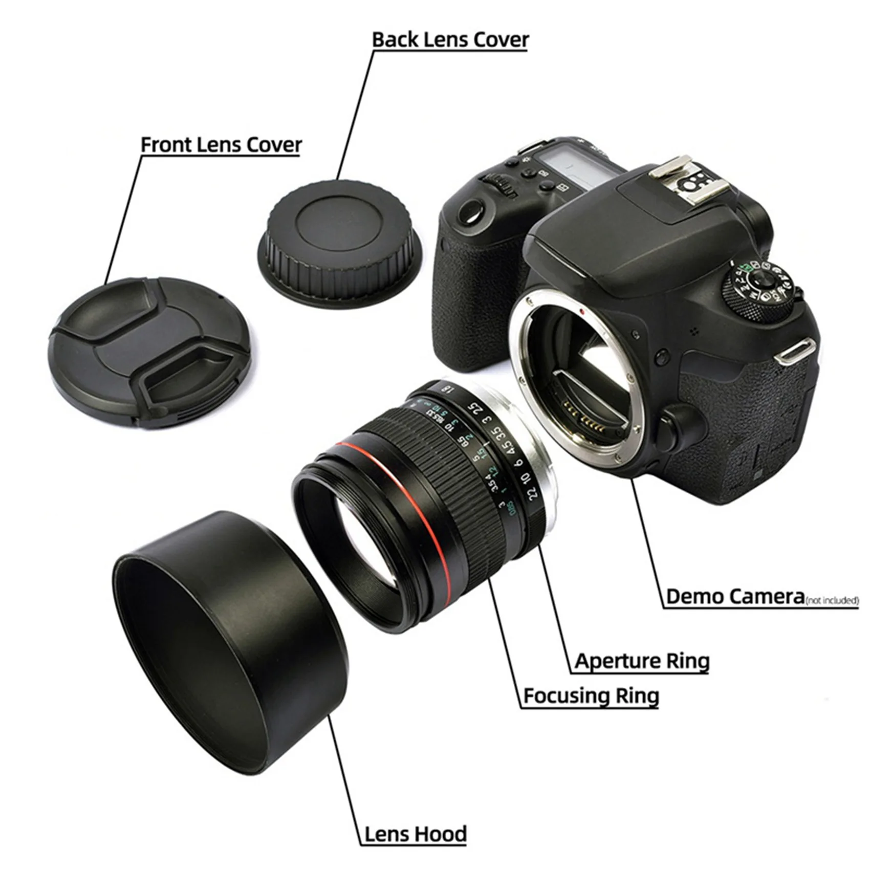 

85mm F1.8 Camera Lens for F1.8 Large Aperture Fixed Focus Portrait Macro Pure Manual Focus SLR Camera Lens