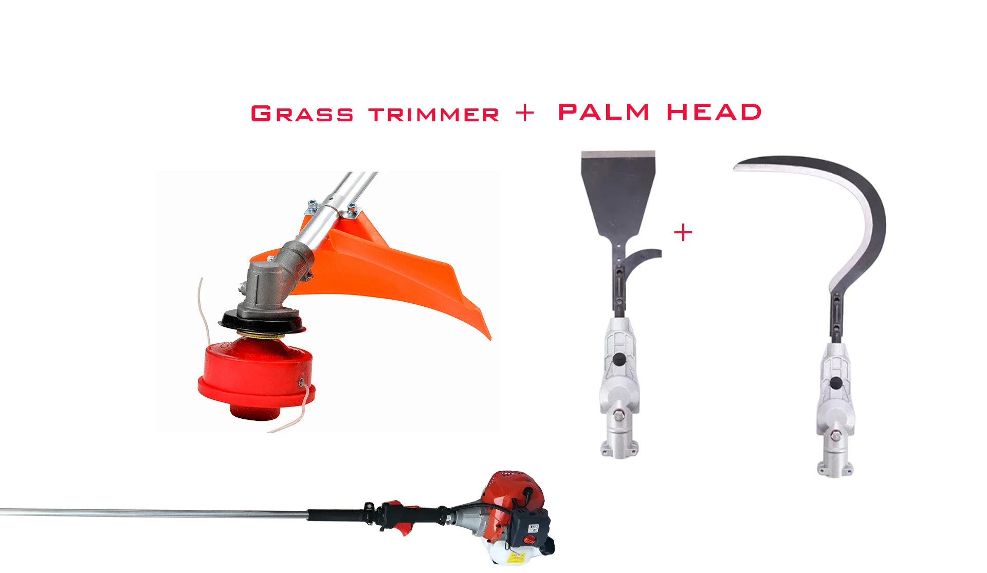 Multi Sickle Blade Cutter Gasoline Palm Oil Tree Picker Shaker Trimmer Machine Landscaping Extension Pole Fruit Harvester Tool