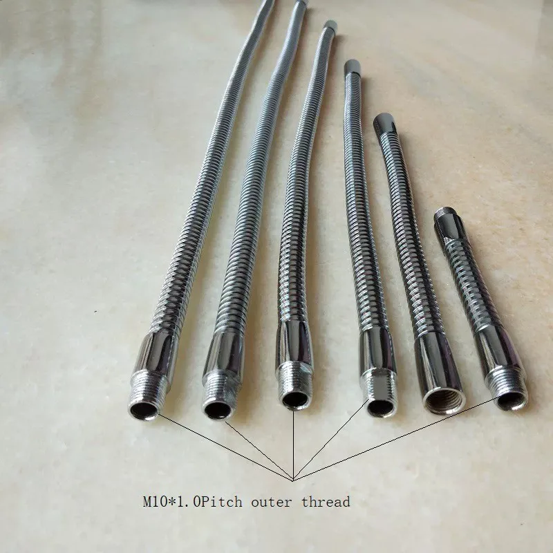 M10 Led Gooseneck Led Flexible Holder Lamp M10 Male+Female Chrome Metal Hose Universal Soft Pipe Metal Serpentine Tubes DIY