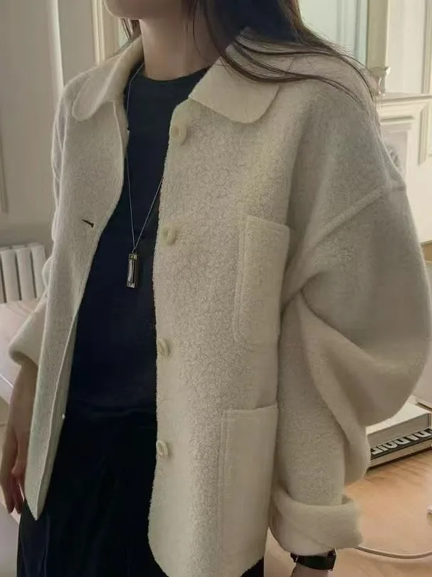 

Ele ort шерстяной тюжет женский свободный повседневный Sle Faionable кактус размер осенне-зимняя верхняя одежда без зарегистрированного бренда