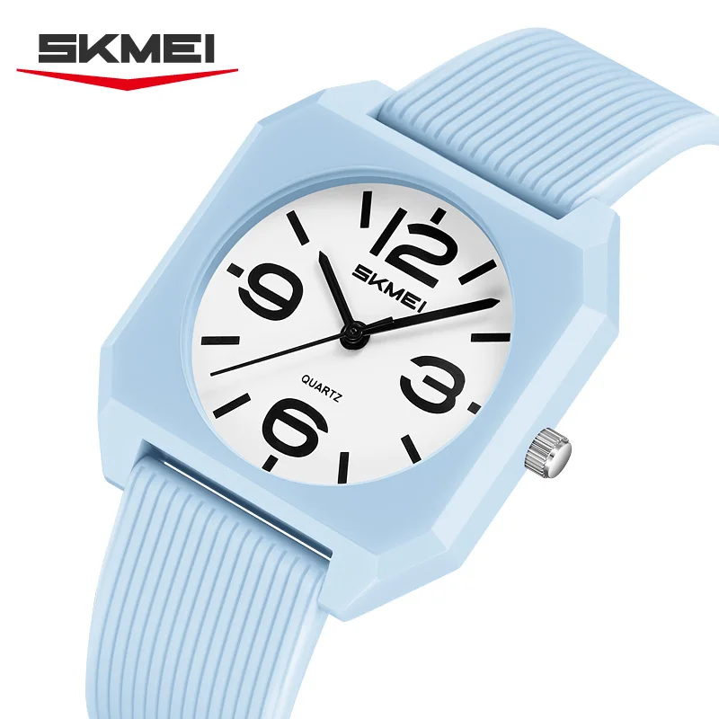 SKMEI 2642 Modische Quarzuhr für Studenten, schlicht, wasserdicht, mit Silikonarmband, Sport- und Freizeitarmbanduhr für Mädchen, Damenuhr