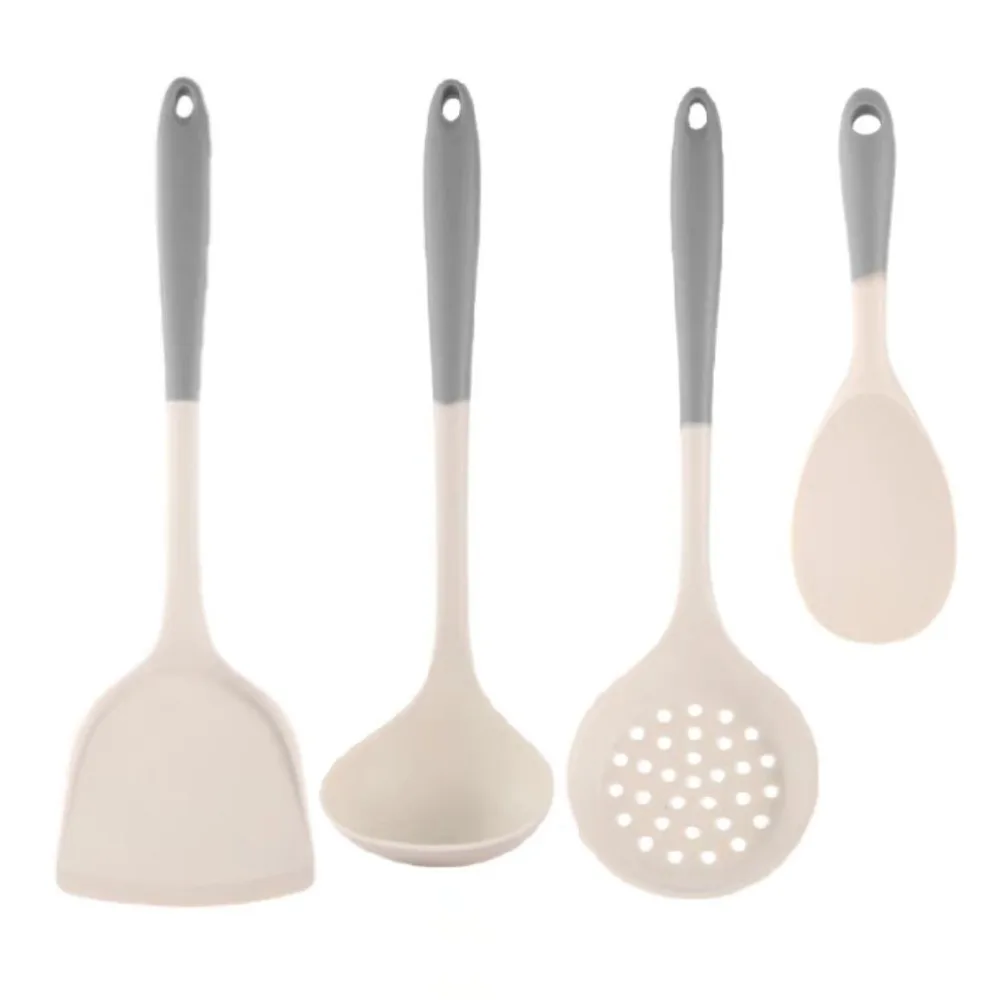 4/3 قطعة ملعقة سيليكون مقاومة للحرارة مجموعة الطبخ غير عصا مقاومة درجات الحرارة العالية ملعقة الطبخ مصفاة مكافحة السمط