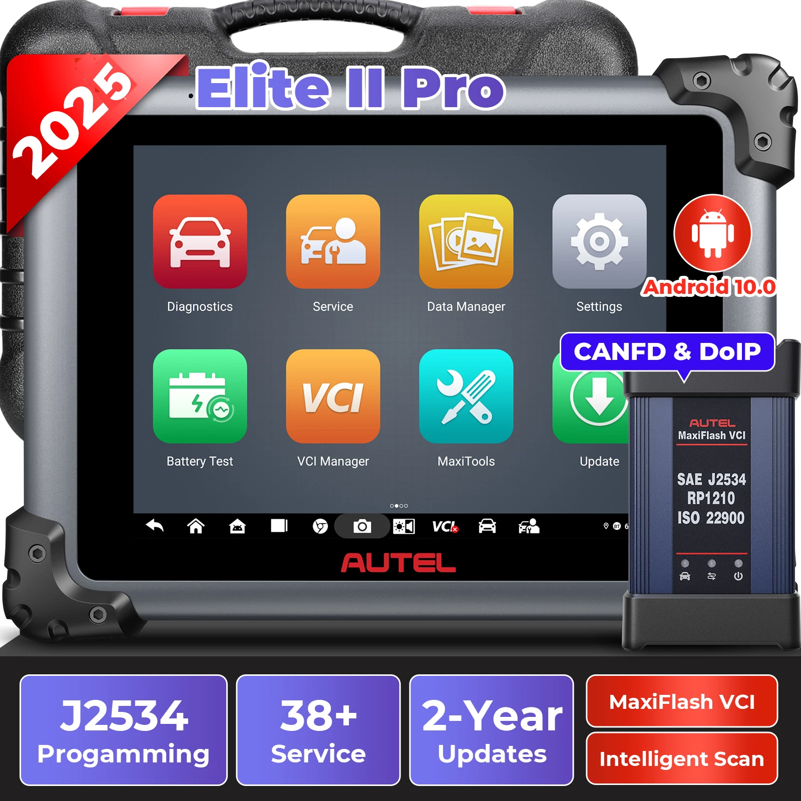 

Инструменты диагностики Autel Elite II Pro, 2-летний обновленный инструмент для кодирования программ ЭБУ в качестве двигателя Ultra MS919 TruSpeed 38+ Сервис CAN FD DoIP