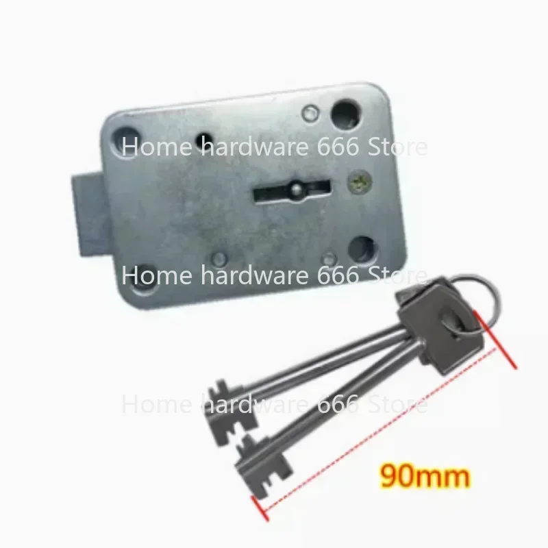 Suitable for Home Safe Vault Door Safe Leaf Lock Armored Car Lock Double Flagpole Extra Long Key Anti-theft Lock