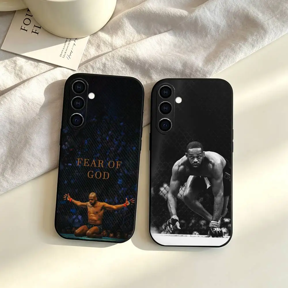 fighter Jon Jones cool  gift Phone Case Black Silicone Soft For Samsung Galaxy A73,A72,A71,A70,A53,A52,A51
