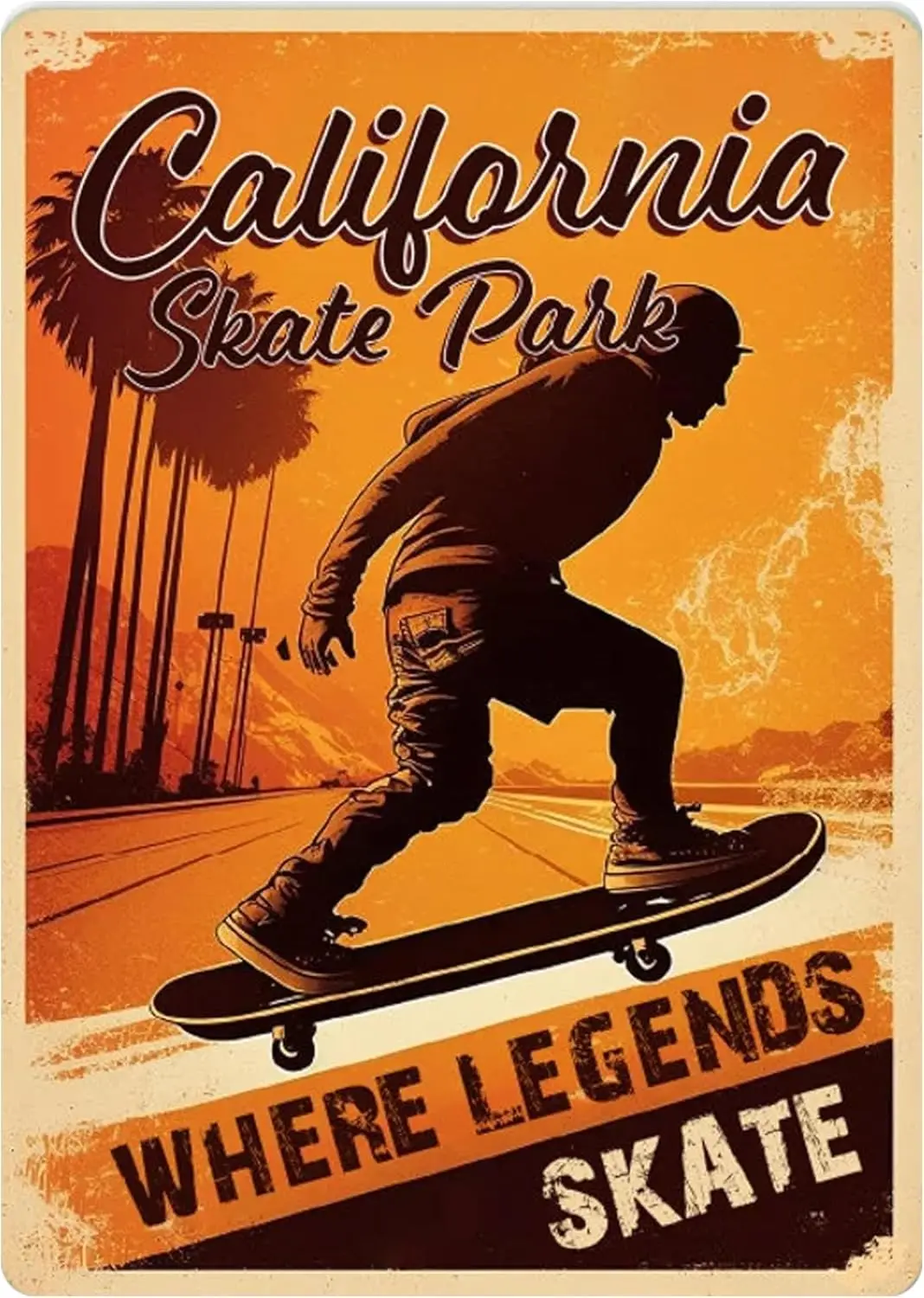 Skate Park Sign Home Skate Park California Skate Park California Skater Decor For Skaters Skateboarding Lover Skateboard De sign
