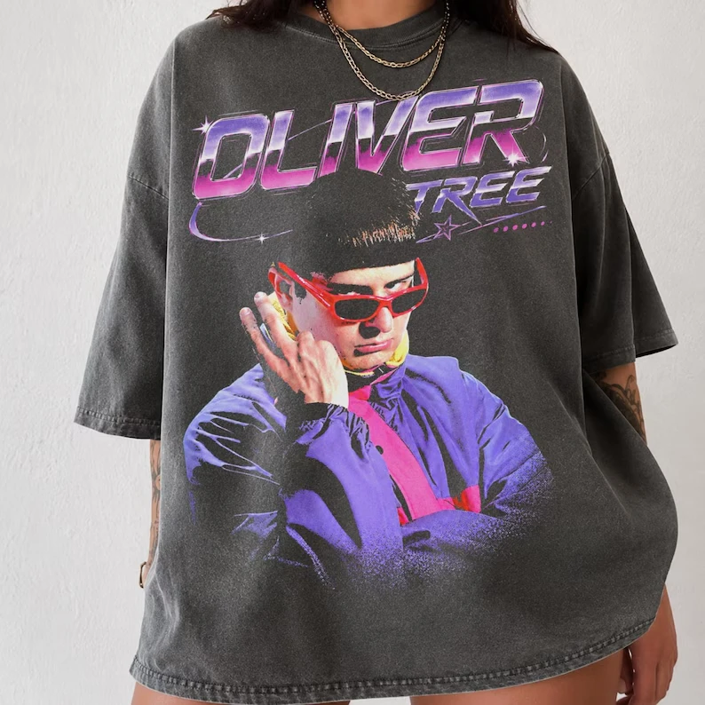 Oliver Tree Y2K Graphic Tee Retro Alternative Music T-shirt Y2K Retro Print Men Women Harajuku Vintage Streetwear Tee Tops