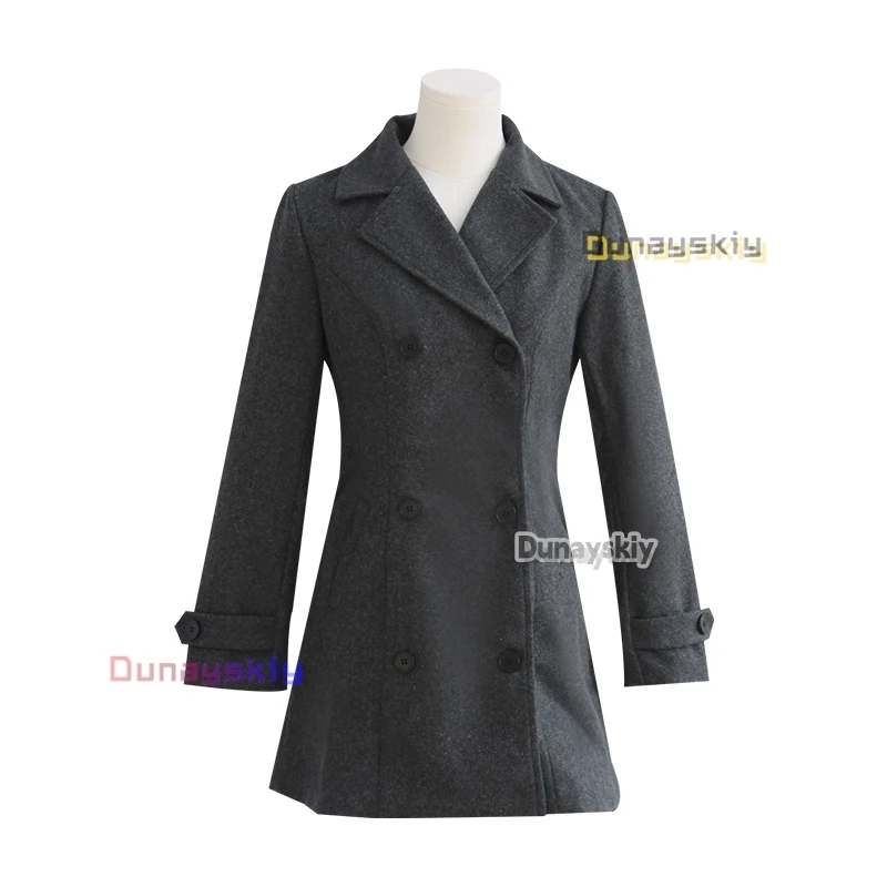 أنيمي نوراغامي تأثيري Hiyori Iki معطف الشتاء وشاح موحدة مجموعة كاملة زي النساء فتاة معطف اليومي وشاح دعوى الهالوين