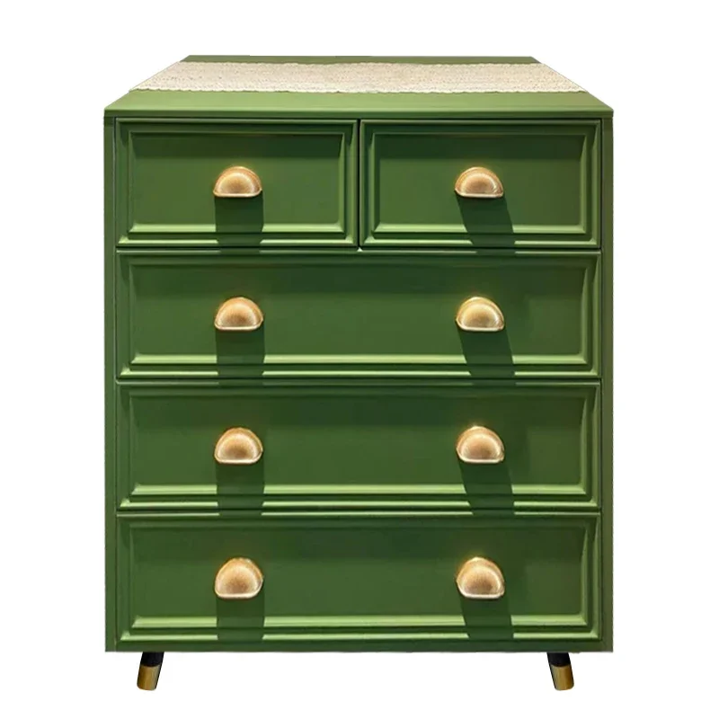 

yj9 French chest of drawers solid wood retro simple American light luxury color drawers porch storage cabinet customization