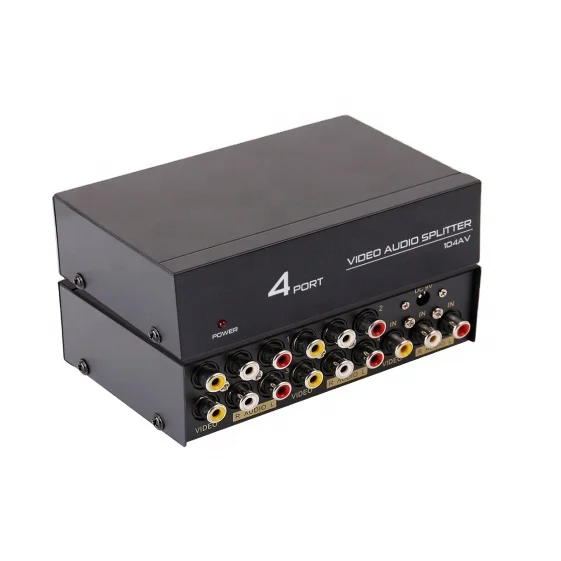 dtech-divisor-av-de-alta-velocidade-1x4-4-portas-1-entrada-4-saida-4k-1080p-60hz-divisor-equipamento-de-audio-e-video