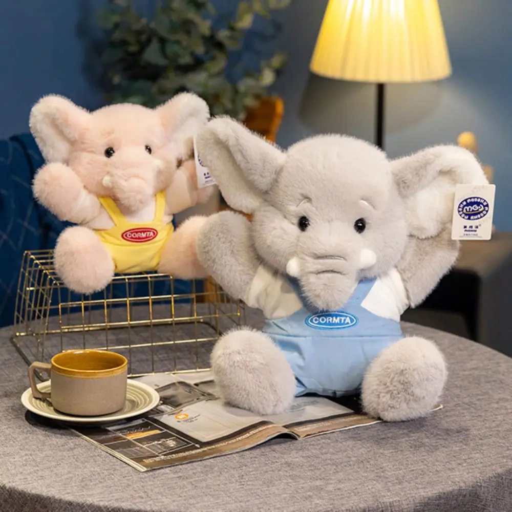만화 PP 면 코끼리 플러시 인형 큰 귀 부드러운 포옹 플러시 장난감 23cm/32cm 편안한 박제 코끼리 장난감 생일 파티