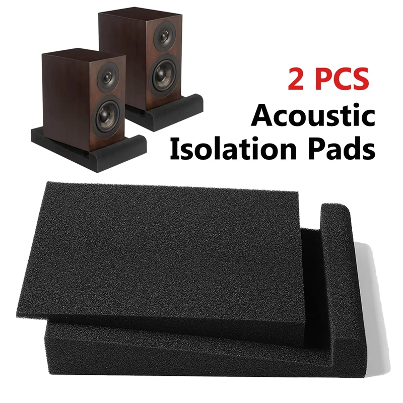 

Miwayer 2PCS Studio Monitor Sponge Isolation Pads 5-Angle Adjustable Acoustic Foam Reduces Vibration & Bass Distortion