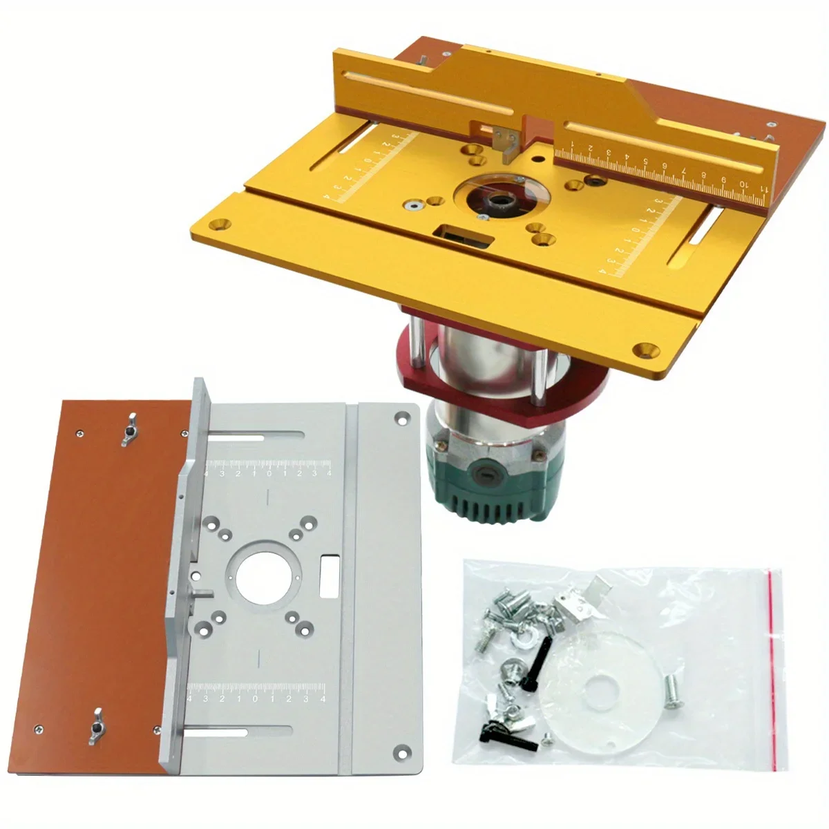 Universal Aluminium Router Table Insert Plate, Metal Router System Router Table For Woodworking Bench Router Board, Wooden Tool