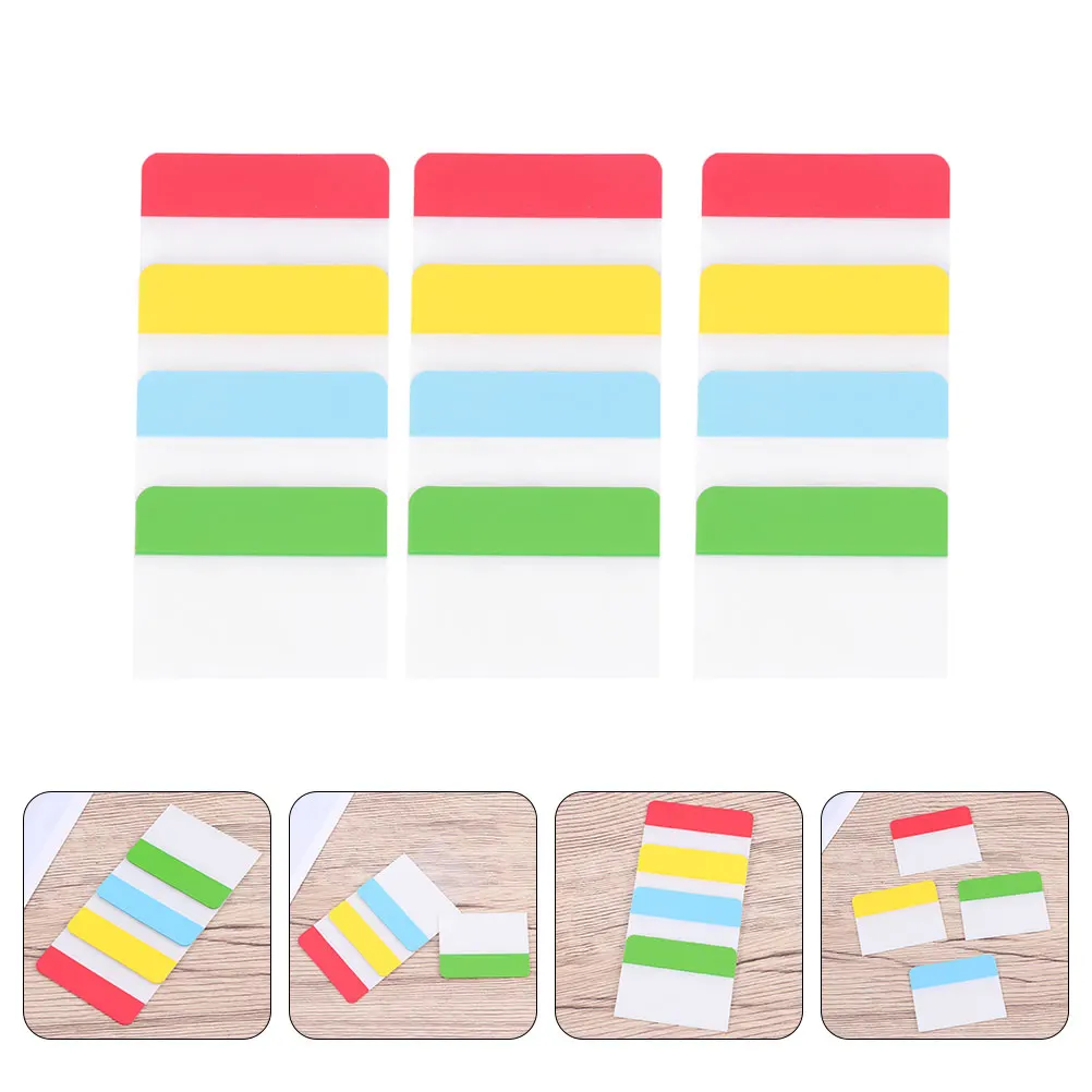 

3 Sets Index Bright Color Tabs Text Bookmarks Highlighter Strips Dividers Memo Stickers Page Marker