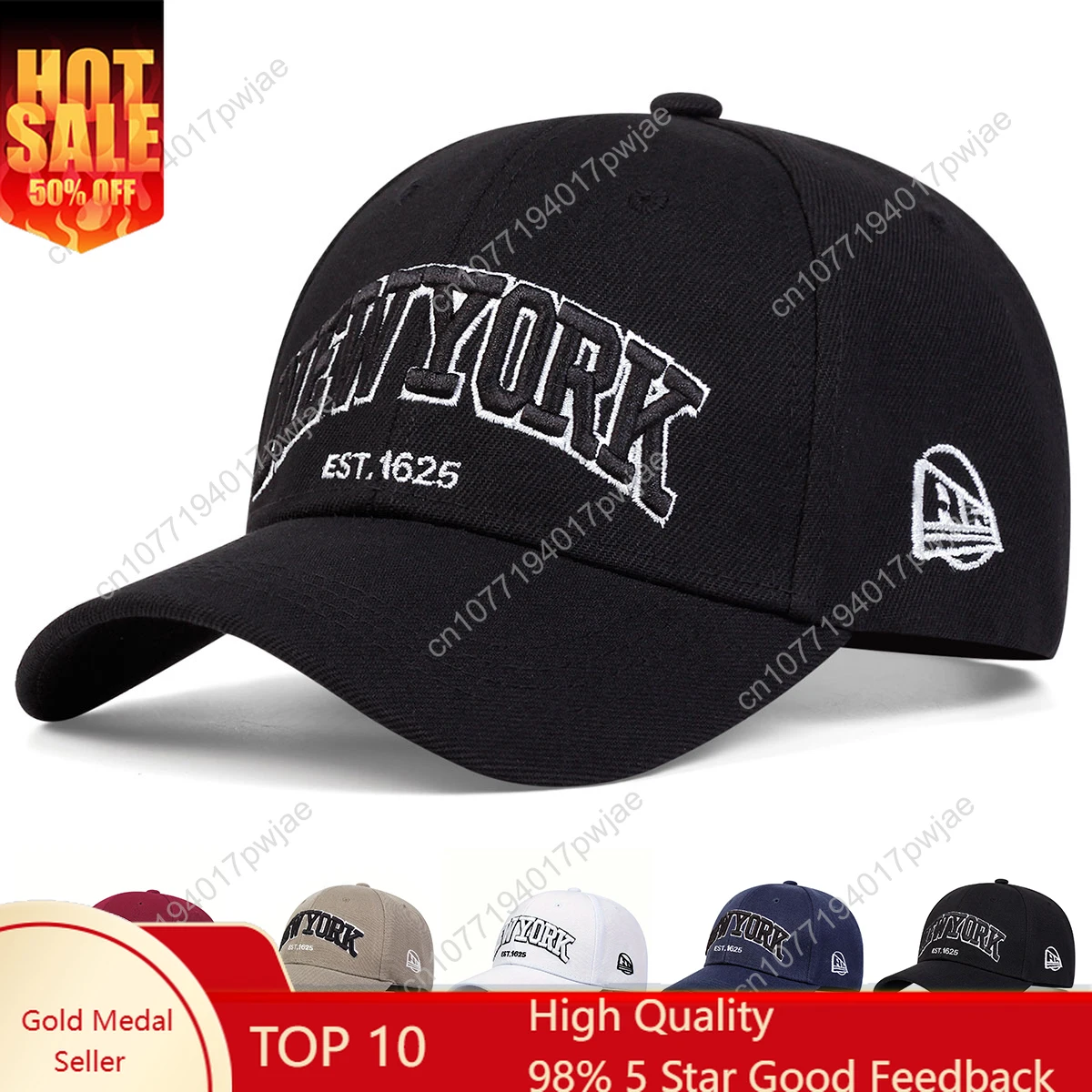 NewYork Letter Borduren Baseball Caps Lente en Herfst Outdoor Verstelbare Casual Hoeden Zonnebrandcrème Hoed