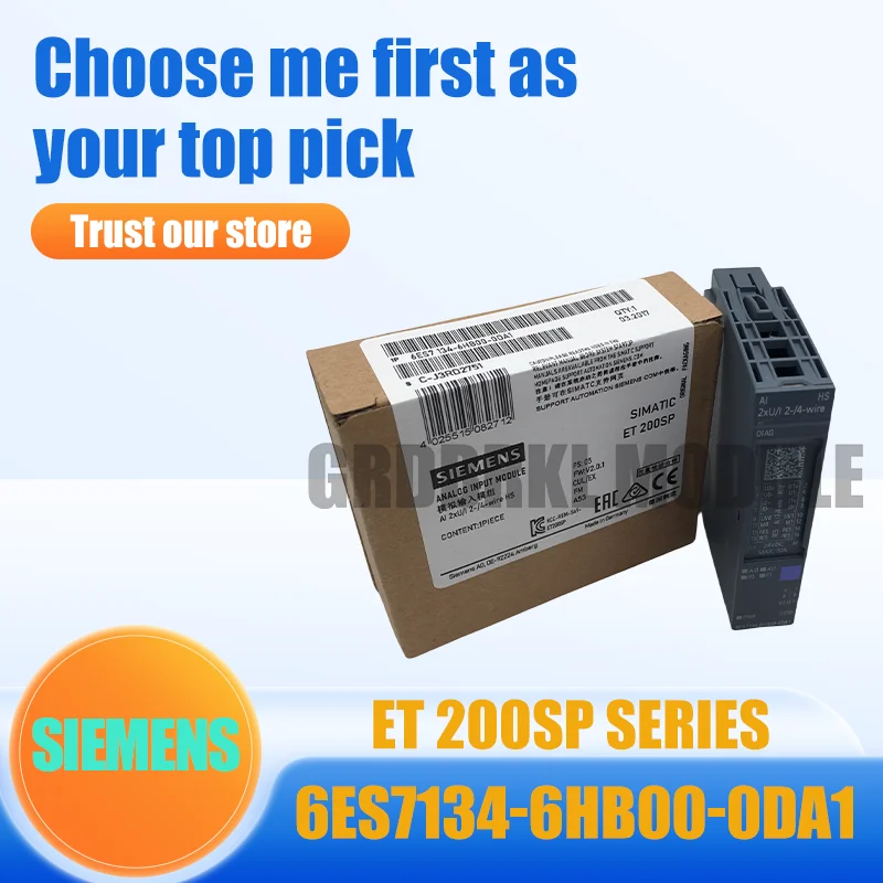 Novo Módulo de Entrada Analógica Original SIEMENS 6ES7134-6HB00-0DA1 SIMATIC ET200SP