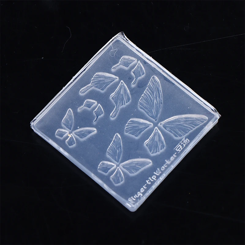 1Pcs 3D Silicone Nail Mold Butterfly Mould Stamping Plate Nails Stencils DIY UV Gel Nail Carving Mold