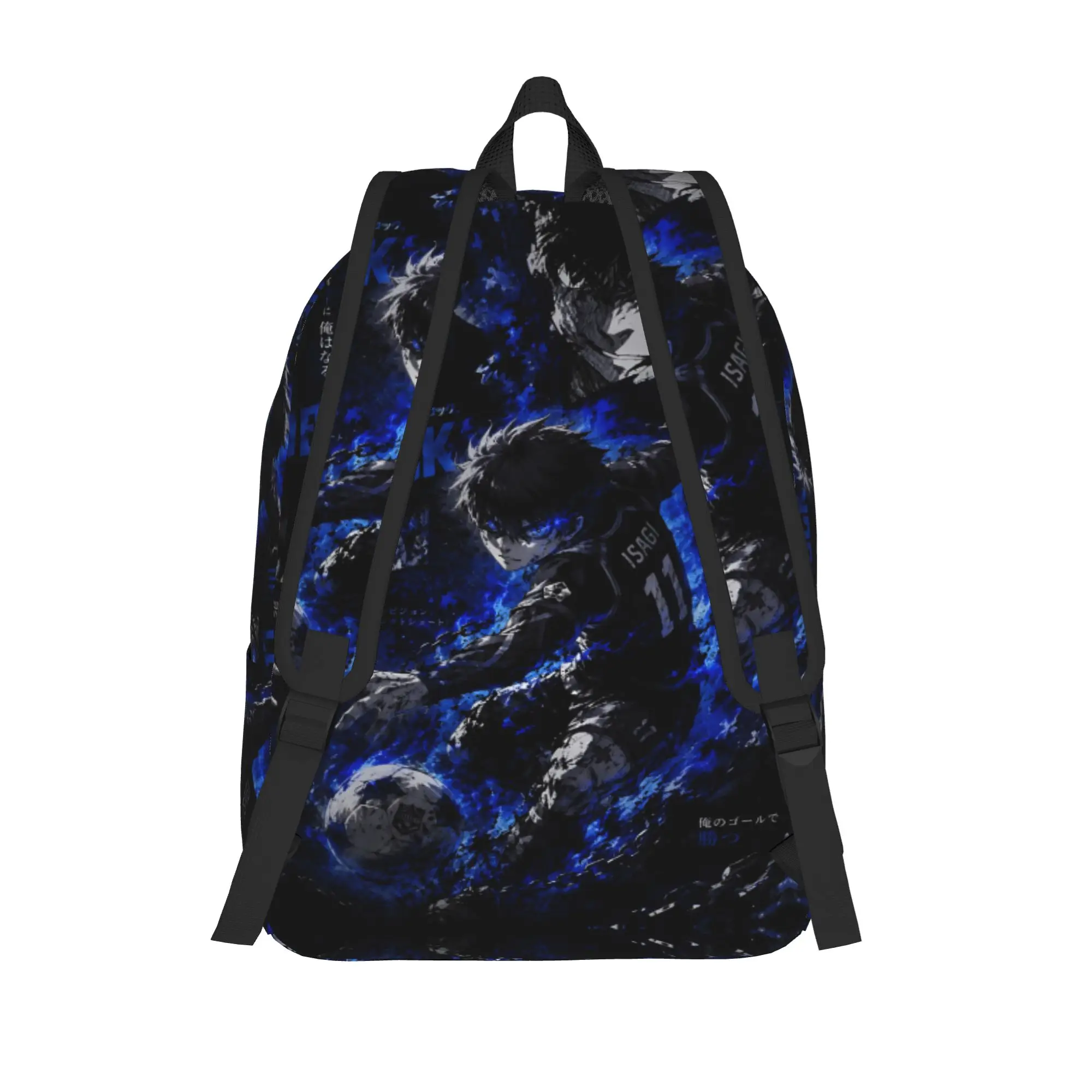Fashion Blue Lock Football Anime Backpack  Mochilas Super Quality For School Retro Washable Rucksack