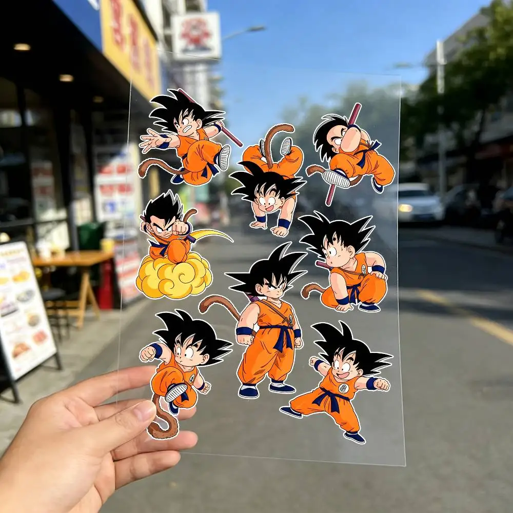 Dragon Ball Kid Goku Reflective motorcycle stickers, 3M safety warning at night in the dark scooter helmets