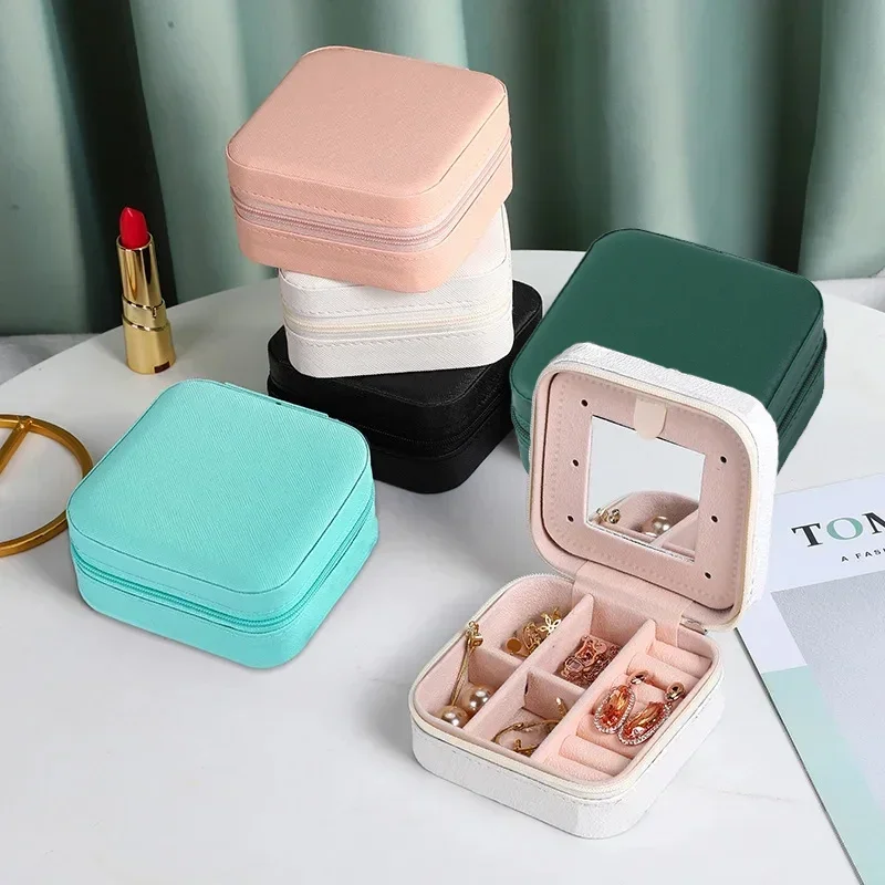 1PCS Household Portable Jewelry Storage Box Mini Single-layer Jewelry Necklace, Ring, Earring, Earring, Earring Packaging Box