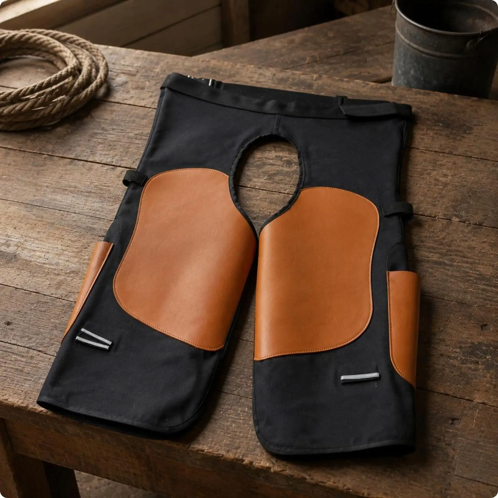 horse-grooming-apron-reinforced-leg-guards-farrier-chaps-canvas-workwear-for-stable-hoof-trimming