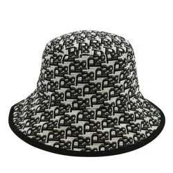 Sombreros de pescador con estampado de diseño de lujo para mujer, sombrero de cubo de viaje plegable de verano, sombrilla informal, gorras de pesca para hombres