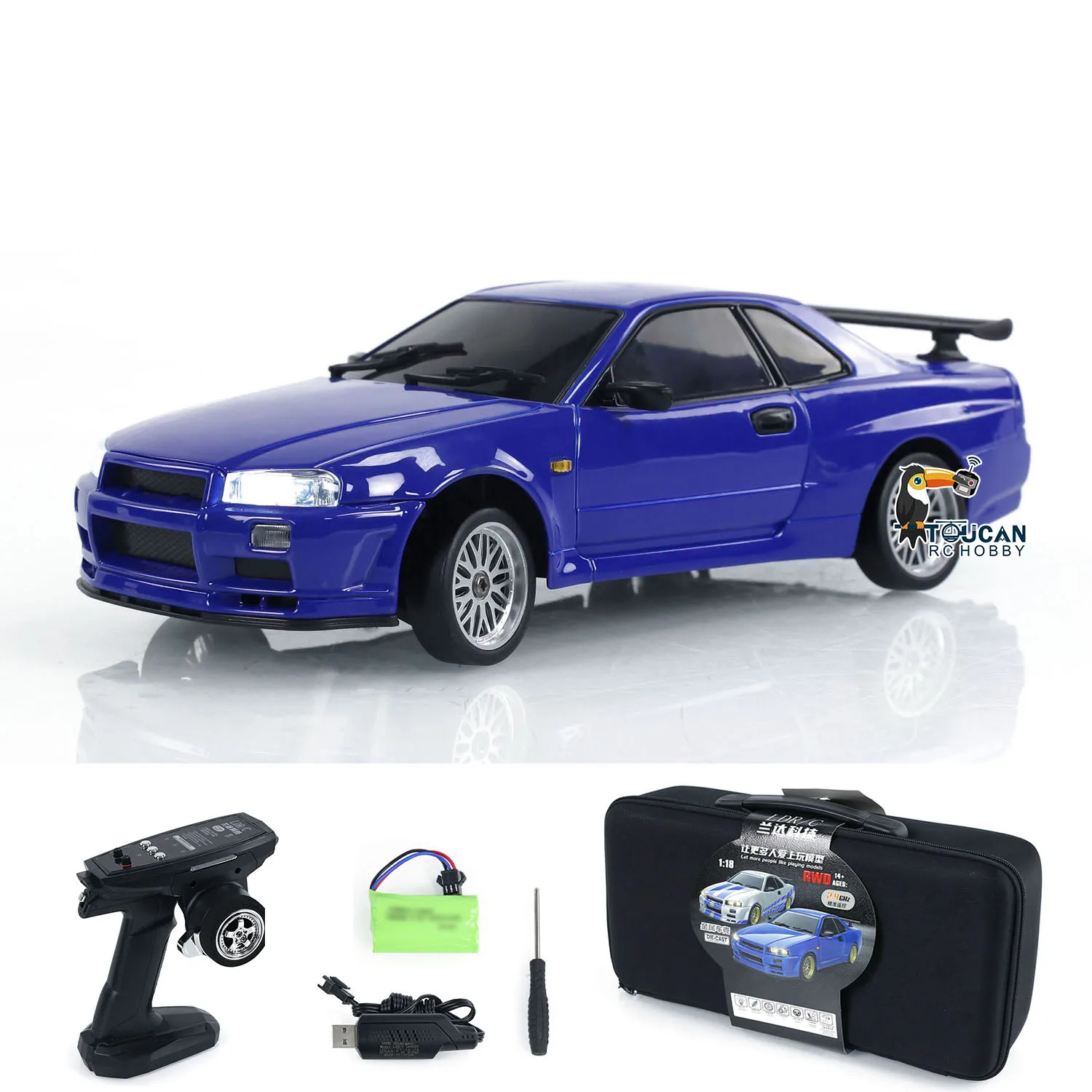 Gfits LDRC 1/18 4x2 RC Racing Car RWD 2.4Ghz Remote Control Drift Vehicles Gyroscope LD1899 USB Charging cable Car Model Toy