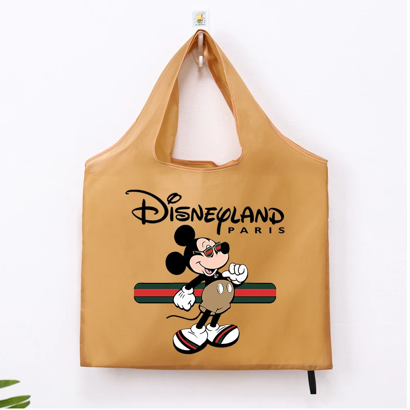 Disney Mickey Mouse Large Folding Shopping Bag Easy To Carry Reusable Large Capacity Eco-Friendly Storage Tote Handbag Bags