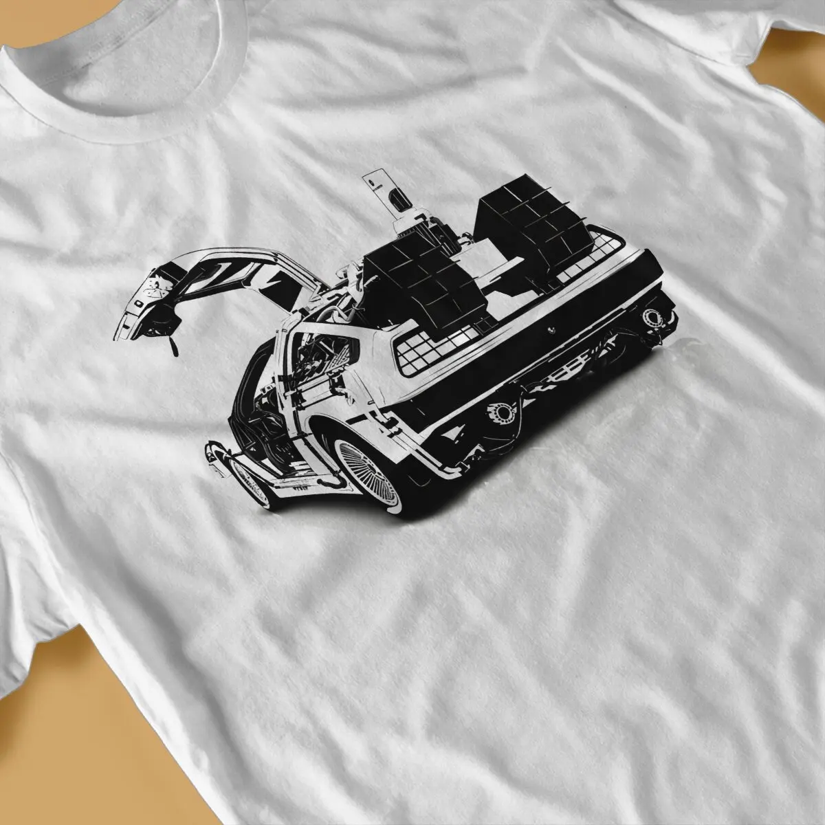 Back To The Future Men\'s TShirt Delorean Vector Distinctive T Shirt Graphic Sweatshirts New Trend