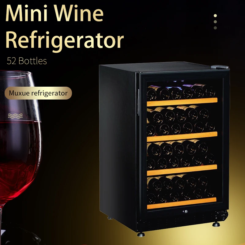 Upright Wine and Beverage Fridge Coolers Display Refrigerator Built-in Wine Cooler Cabinet with Adjustable Thermostat