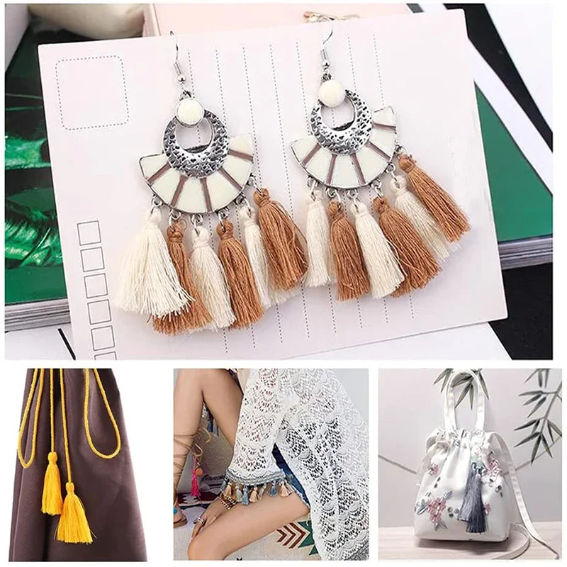 30/50pcs Mini 3cm Pure Cotton Tassels Fringe Sewing Home Sewing Accessories Tassels DIY Key Curtains For The Room Access Decor